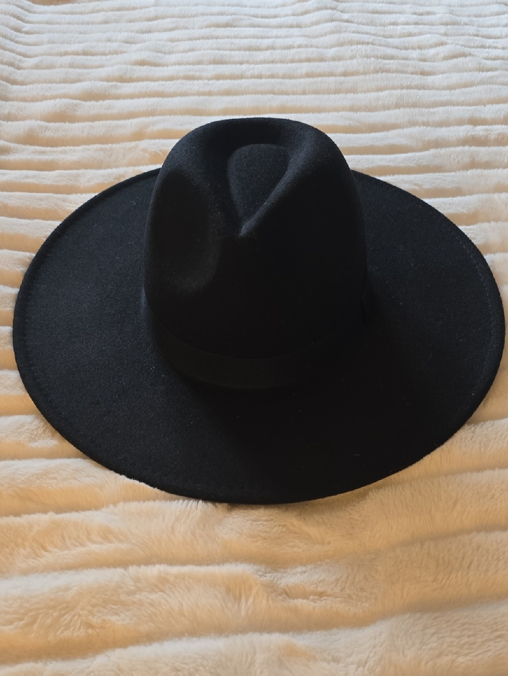 Lulus NWT Black Wide Brim Felt Fedora Hat